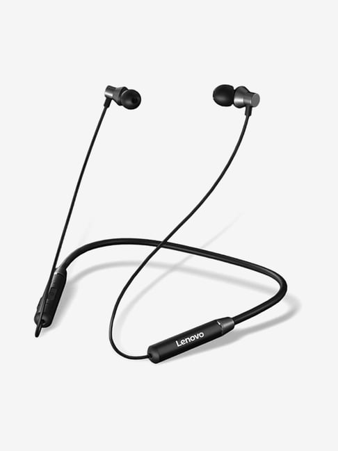 Lenovo HE05 Wireless Neckband With Microphone (Black)