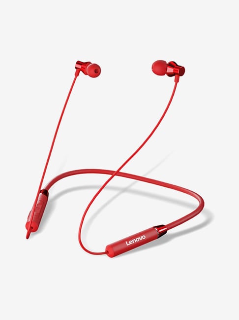 Lenovo HE05 Wireless Neckband With Microphone (Red)