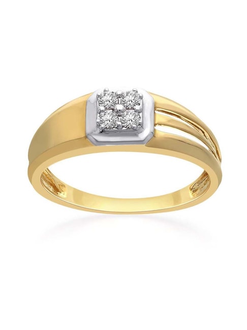 Buy JEWEL HUB Floral Collection 18k (750) Yellow Gold and Diamond Ring at  Amazon.in