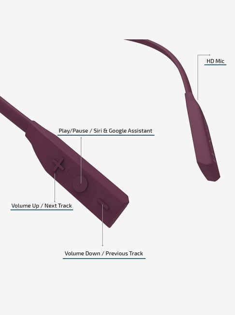 wings glide neckband with siri and google assistant bluetooth headset