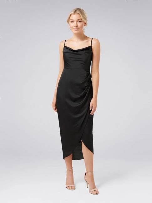 Buy Forever New Black Regular Fit Monica Belted Dress for Women Online @  Tata CLiQ