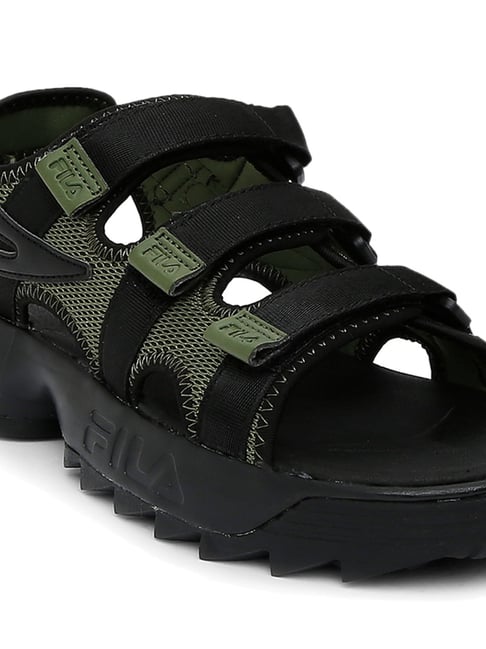 Fila sandals disruptor black best sale