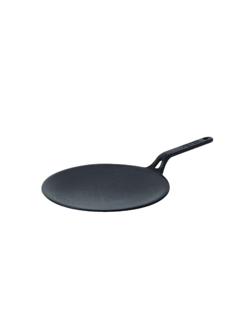 Elements Pre-Seasoned Cast Iron Concave Roti Tawa, 26 cm, Black –  BergnerHome