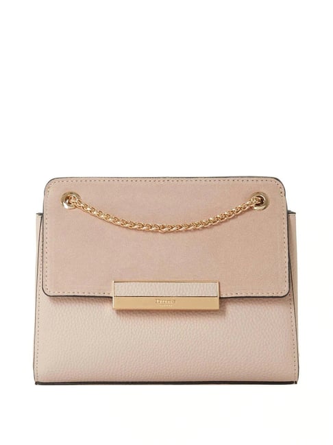 Dune London Blush Pink Textured Medium Handbags