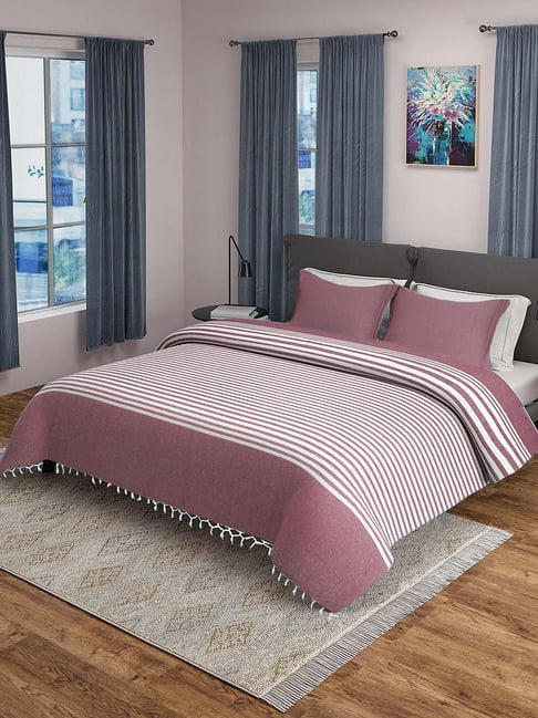 Saral Home Fab Maroon 350 TC Bed Sheet Set