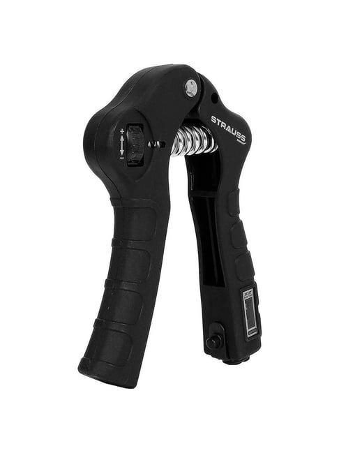 Strauss Adjustable Hand Grip Strengthener with Counter for Beginners (Black)-Strauss-Footwear-TATA CLIQ