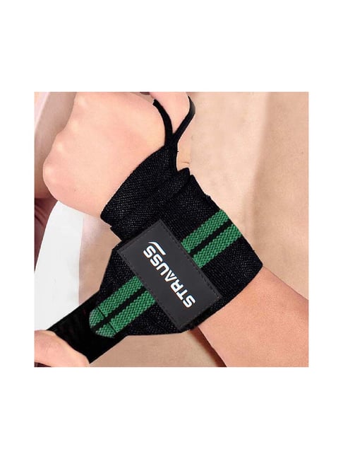 Strauss WL Cotton Wrist Support, Pair (Green)-Strauss-Footwear-TATA CLIQ