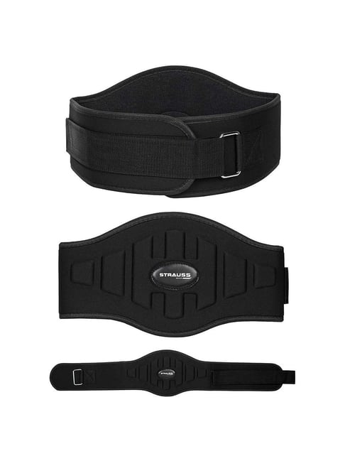 Strauss Weight Lifting Gym Belt, Medium (Black)-Strauss-Footwear-TATA CLIQ