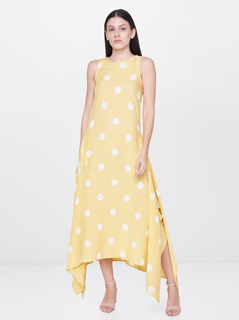 Buy AND Yellow Polka Dot Dress for Women Online Tata CLiQ