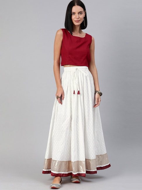 Bohotusk Plain White Beach Dress (& Long Skirt With Coconut Buckle) S/