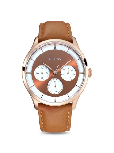 Titan 90125WL02 Light Leathers Analog Watch for Men