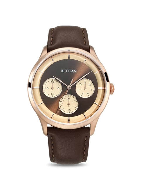 Titan 90125WL01 Light Leathers Analog Watch for Men