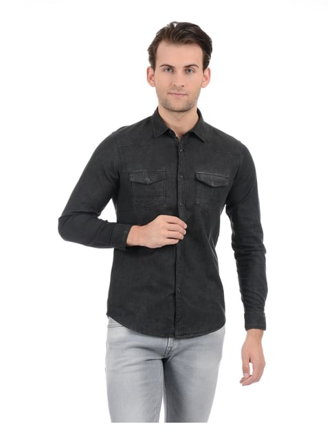 Pepe Jeans Dark Grey Full Sleeves Shirt