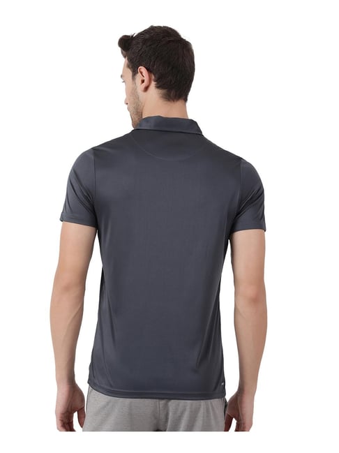 Rock.It Blue Melange Smart Fit Polo T-Shirt