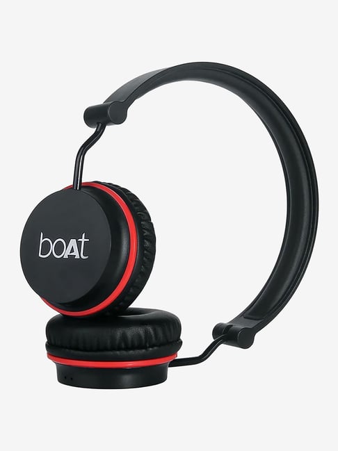 boAt Rockerz 410 Boom On The Ear Bluetooth Headphone With Mic (Black/Red)