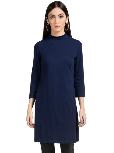 Buy FabAlley Navy Regular Fit Maxi Top for Women Online Tata CLiQ