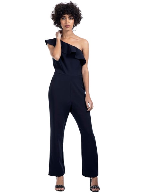 Buy FabAlley Blue One Shoulder Jumpsuit for Women Online Tata CLiQ