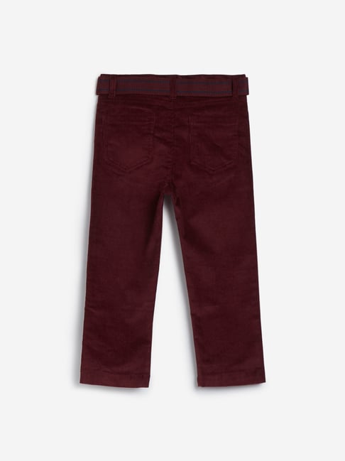 Hobbs Kassandra Corduroy Trousers Dark Red at John Lewis  Partners