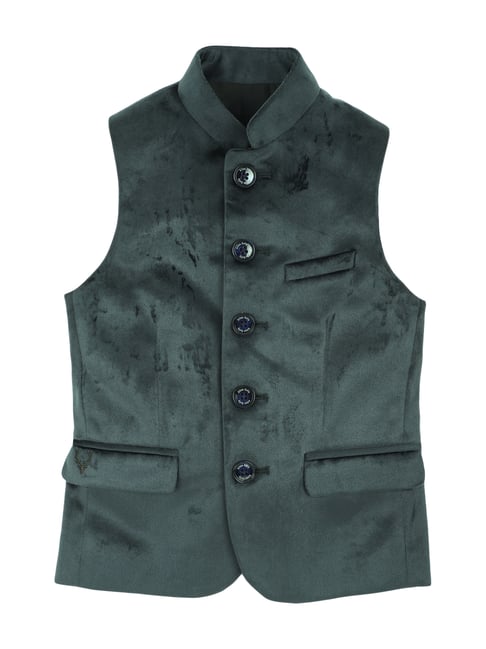 Buy Fabindia Cotton Ikat Nehru Jacket online