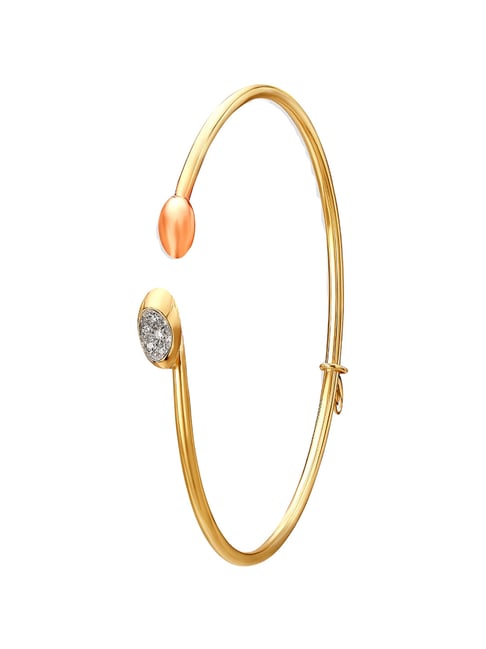 Buy Mia by Tanishq 14k Gold & Diamond Bangle for Women Online At Best ...