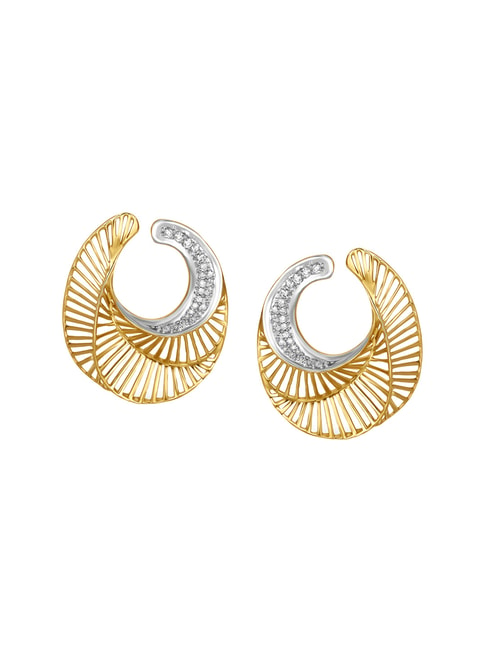 Mia By Tanishq Lightweight Gold Hoop Earrings Designs With Price✨| Trendy  Gold Hoop Earrings Designs - YouTube