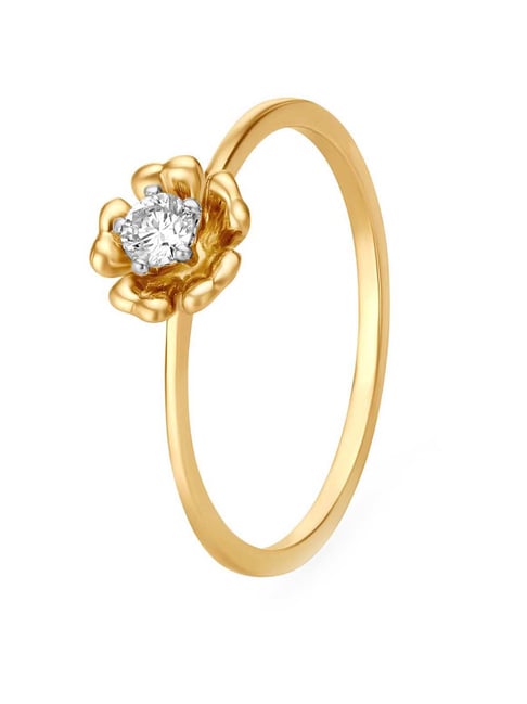 Tanishq Floral 14k Gold \u0026 Diamond Ring 
