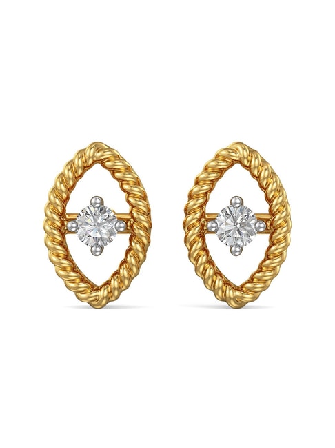 Buy CANDERE  A KALYAN JEWELLERS COMPANY 18k Gold Multi Pierced Real Diamond  Stud Earrings for Women Yellow Gold SIIJ Diamonds at Amazonin