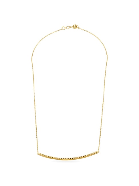 14K Gold Bezel Emerald Cut Diamond Necklace