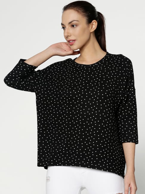 Only Black Printed Top