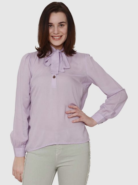 Vero Moda Purple Checks Top