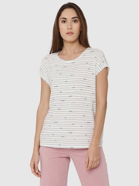 Vero Moda White Stripes T-Shirt