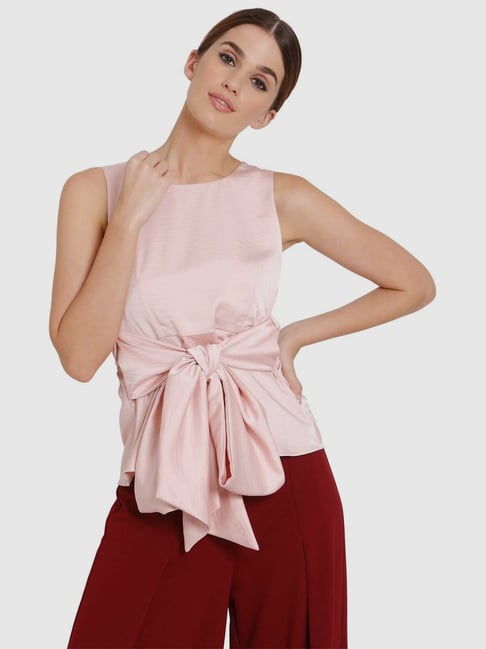 Vero Moda Pink Solid Top