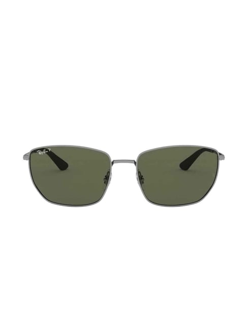 Ray-Ban 0RB3653 Sage Green Polarized Active Lifestyle Square Sunglasses - 60 mm