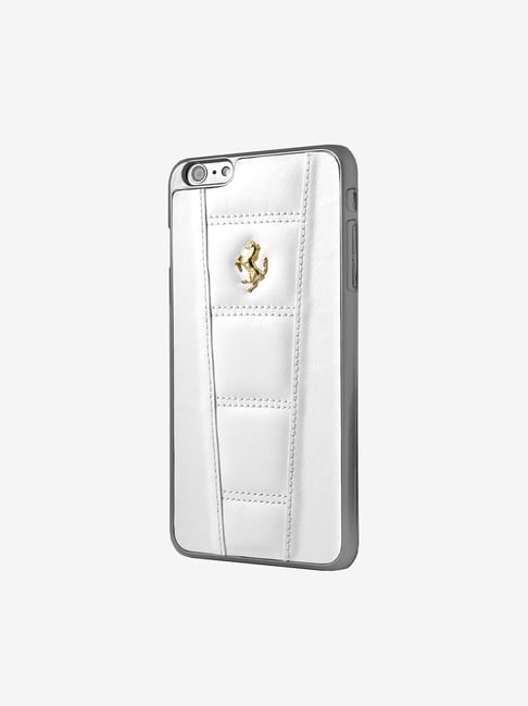 Ferrari Faux Leather Back Cover for Apple iPhone 8/7/6/6s White