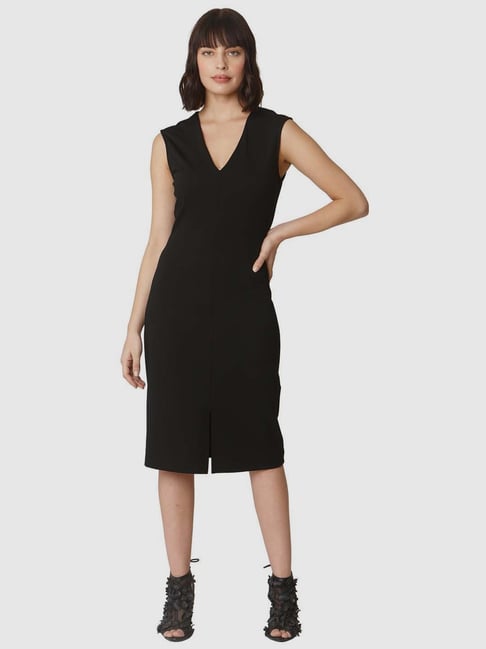 Vero Moda Black A-Line Dress Price in India