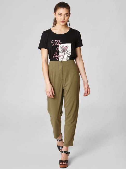 Vero Moda Peach Trousers  Buy Vero Moda Peach Trousers online in India