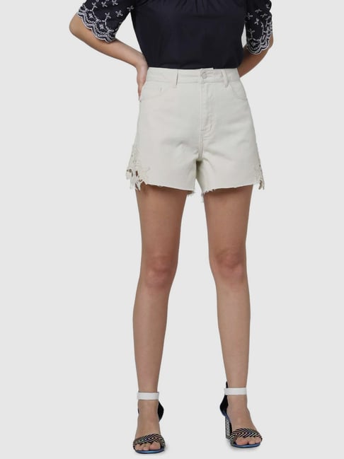 Vero Moda White Cotton Shorts