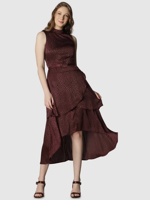 Buy Vero Moda Maroon Assymetric Dress for Women Online Tata CLiQ - Main Image