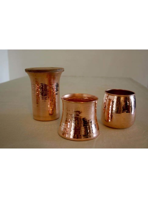 COPPRE Golden Copper Concave Tumbler - Set of 1