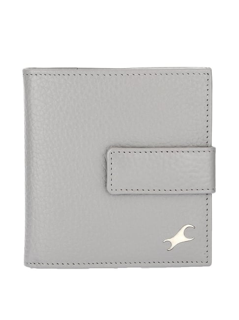 Fastrack Grey Solid Bi-Fold Wallet for Women