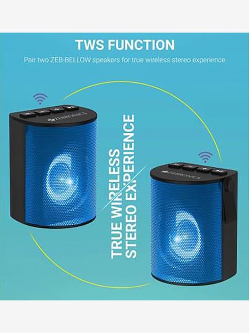 Buy Zebronics Zeb-Bellow 3W Portable Bluetooth Speaker (Blue) Online At ...