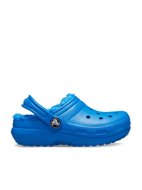 Cobalt blue lined online crocs