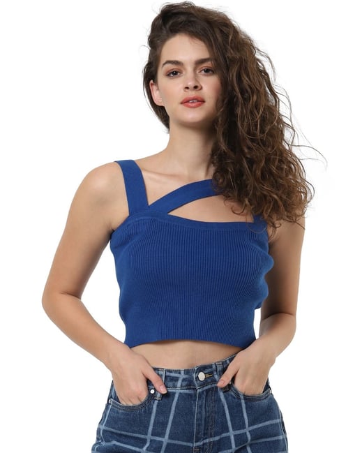 Only Royal Blue Cotton Top Price in India
