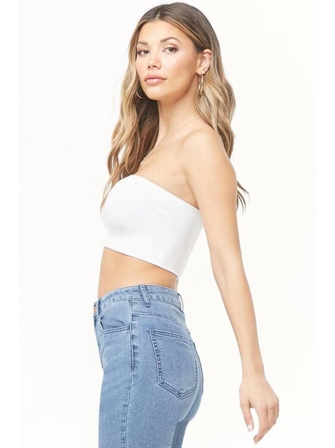 forever 21 white tube top