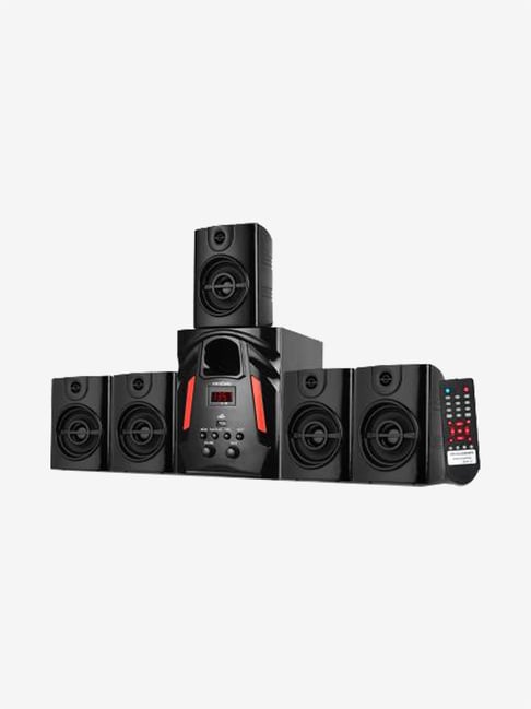 KRISONS Genius-50 Multimedia Speaker App Controlled, Bluetooth Supporting Home Theatre 5.1(Black)