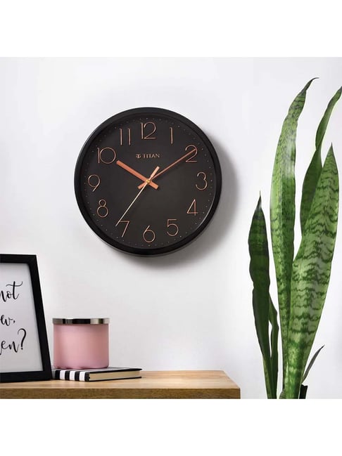 Buy Titan Contemporary Black Wall Clock - 30.8 cm x 30.8 cm at Best ...