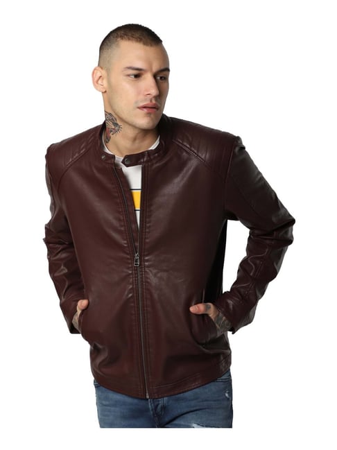 jack and jones maroon jacket