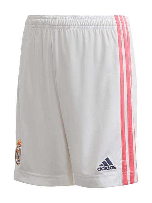 Adidas Kids Real H Y White Striped Shorts