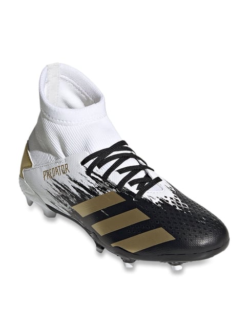 Adidas Kids Predator 20.3 FG J White & Black Football Shoes