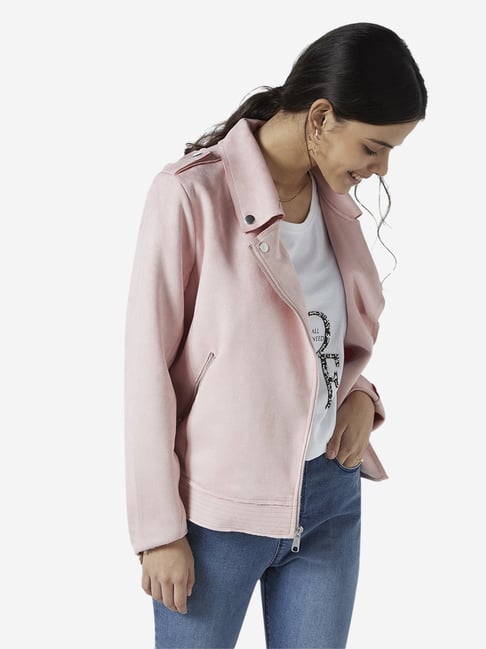 Buy LOV by Westside Light Pink Denim Shaina Jacket for Women